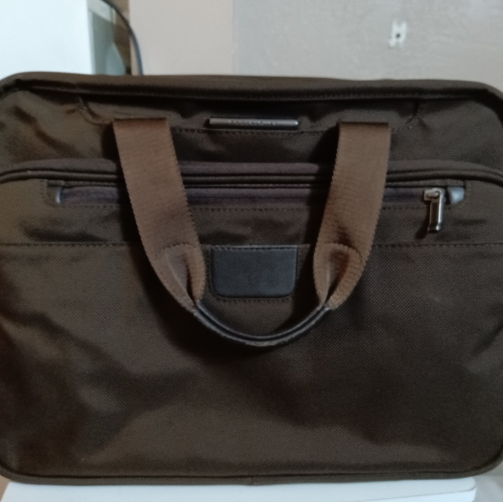 Briggs & Riley Laptop briefcase canvas fabric (brown)